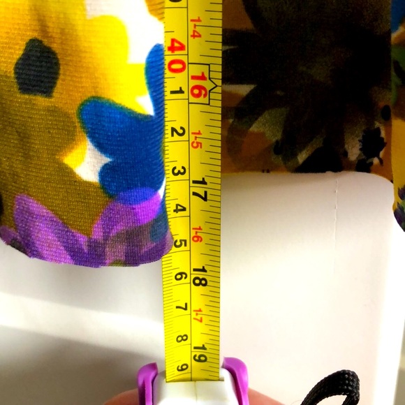 M-Fasis Tank Tube Top Womens Size Small - Stretch, Floral Purple Blue Yellow - Picture 7 of 8